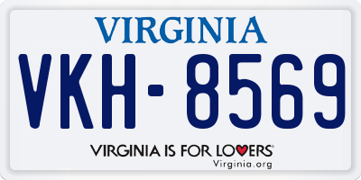 VA license plate VKH8569