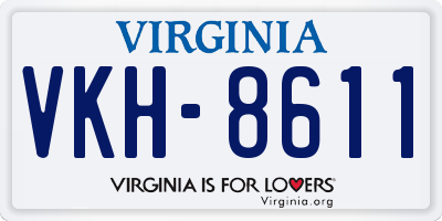 VA license plate VKH8611
