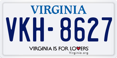 VA license plate VKH8627