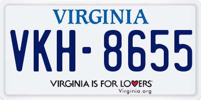 VA license plate VKH8655
