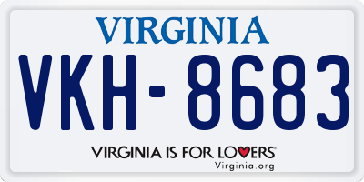 VA license plate VKH8683