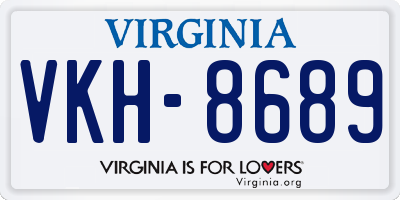 VA license plate VKH8689