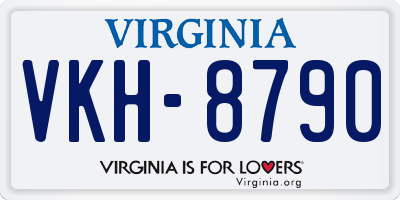 VA license plate VKH8790