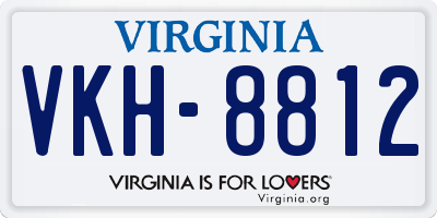 VA license plate VKH8812