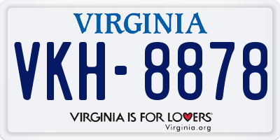 VA license plate VKH8878