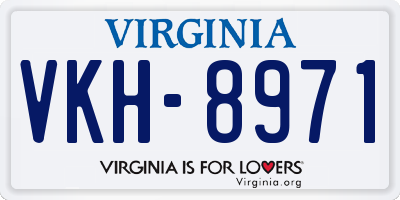 VA license plate VKH8971