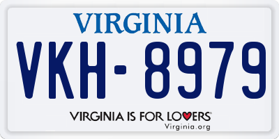 VA license plate VKH8979