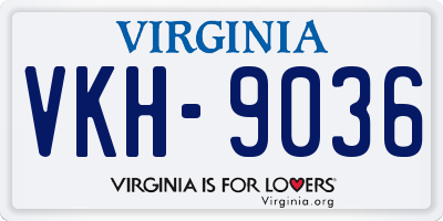 VA license plate VKH9036