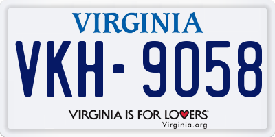 VA license plate VKH9058