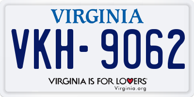 VA license plate VKH9062