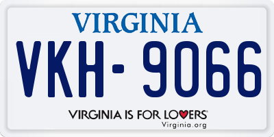 VA license plate VKH9066