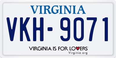VA license plate VKH9071