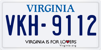 VA license plate VKH9112