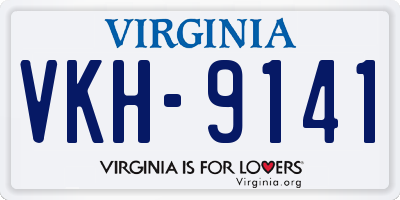 VA license plate VKH9141