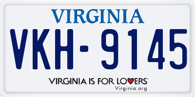 VA license plate VKH9145