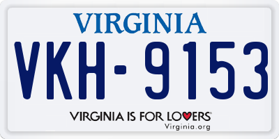 VA license plate VKH9153