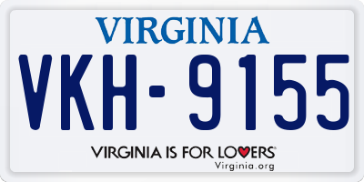 VA license plate VKH9155