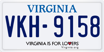VA license plate VKH9158