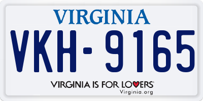 VA license plate VKH9165