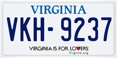 VA license plate VKH9237