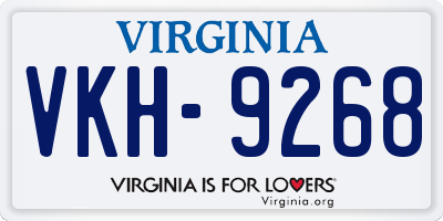 VA license plate VKH9268