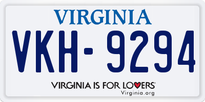 VA license plate VKH9294
