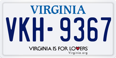 VA license plate VKH9367