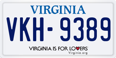 VA license plate VKH9389
