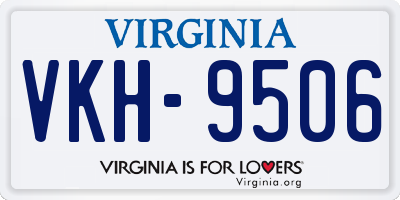 VA license plate VKH9506