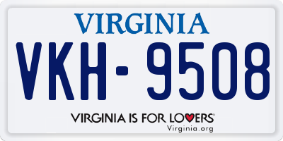 VA license plate VKH9508