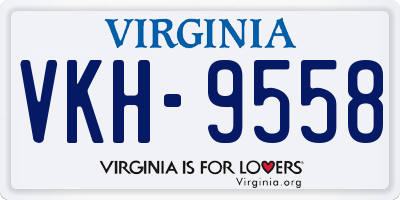 VA license plate VKH9558