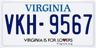 VA license plate VKH9567