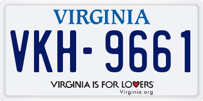 VA license plate VKH9661