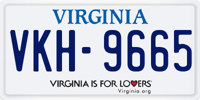 VA license plate VKH9665