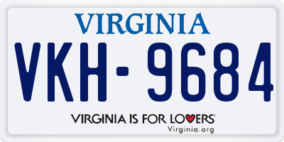 VA license plate VKH9684