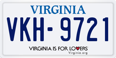 VA license plate VKH9721