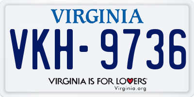 VA license plate VKH9736
