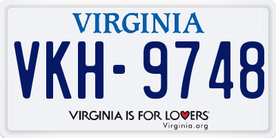 VA license plate VKH9748