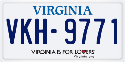 VA license plate VKH9771