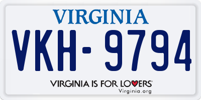 VA license plate VKH9794