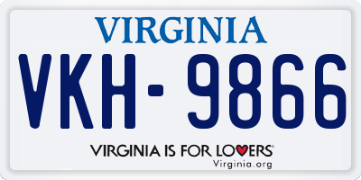 VA license plate VKH9866