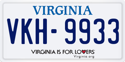 VA license plate VKH9933