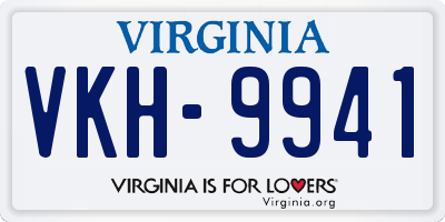 VA license plate VKH9941