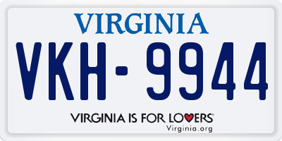 VA license plate VKH9944
