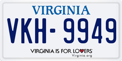 VA license plate VKH9949