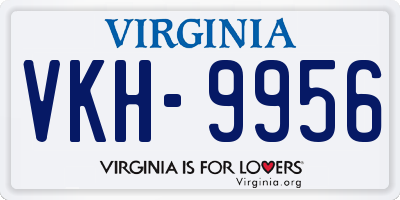 VA license plate VKH9956