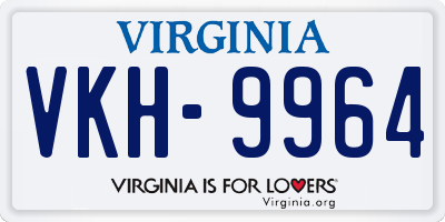VA license plate VKH9964