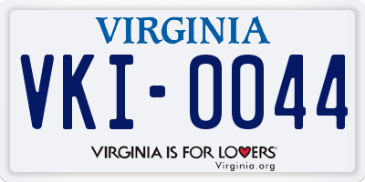 VA license plate VKI0044
