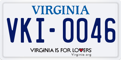 VA license plate VKI0046