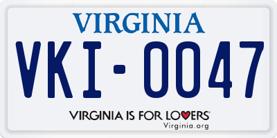 VA license plate VKI0047